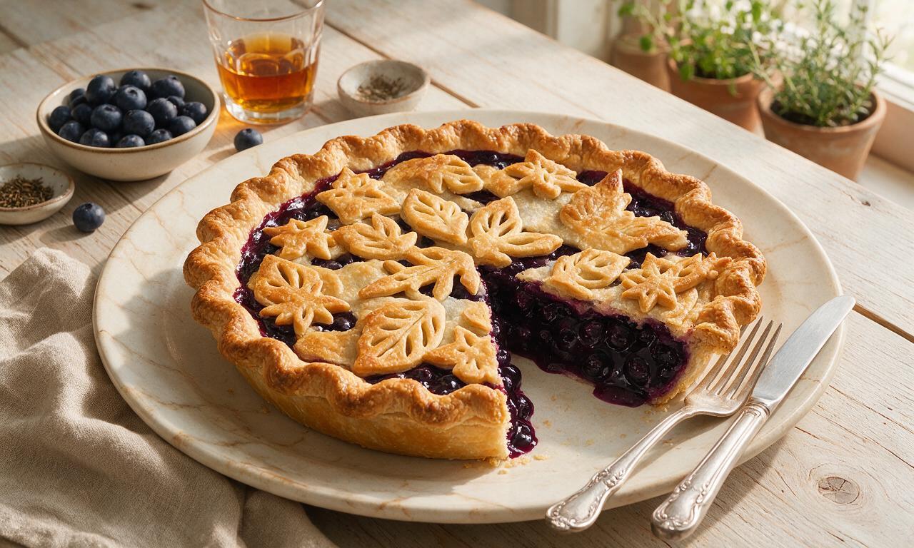 Blueberry Bourbon Pie