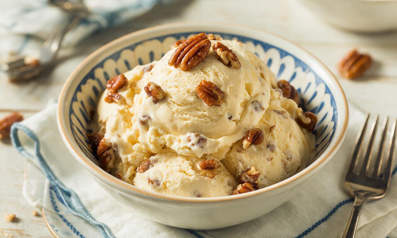 Creamy Butter Pecan Ice Cream