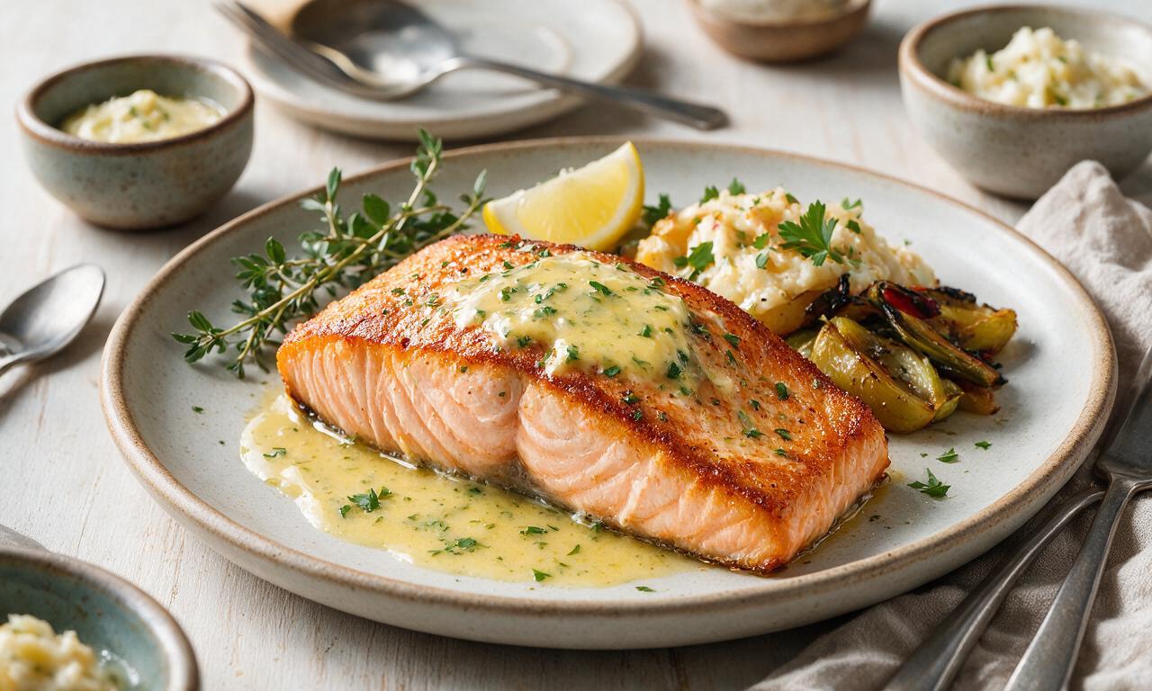 Pan-Seared Pacific Salmon with Lemon Herb Butter