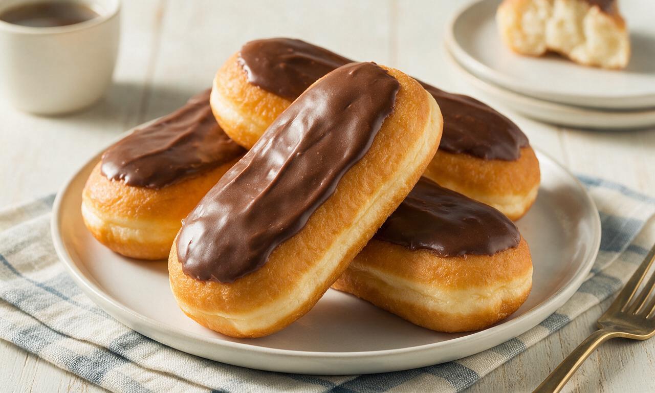 Chocolate-Glazed Long John Donuts