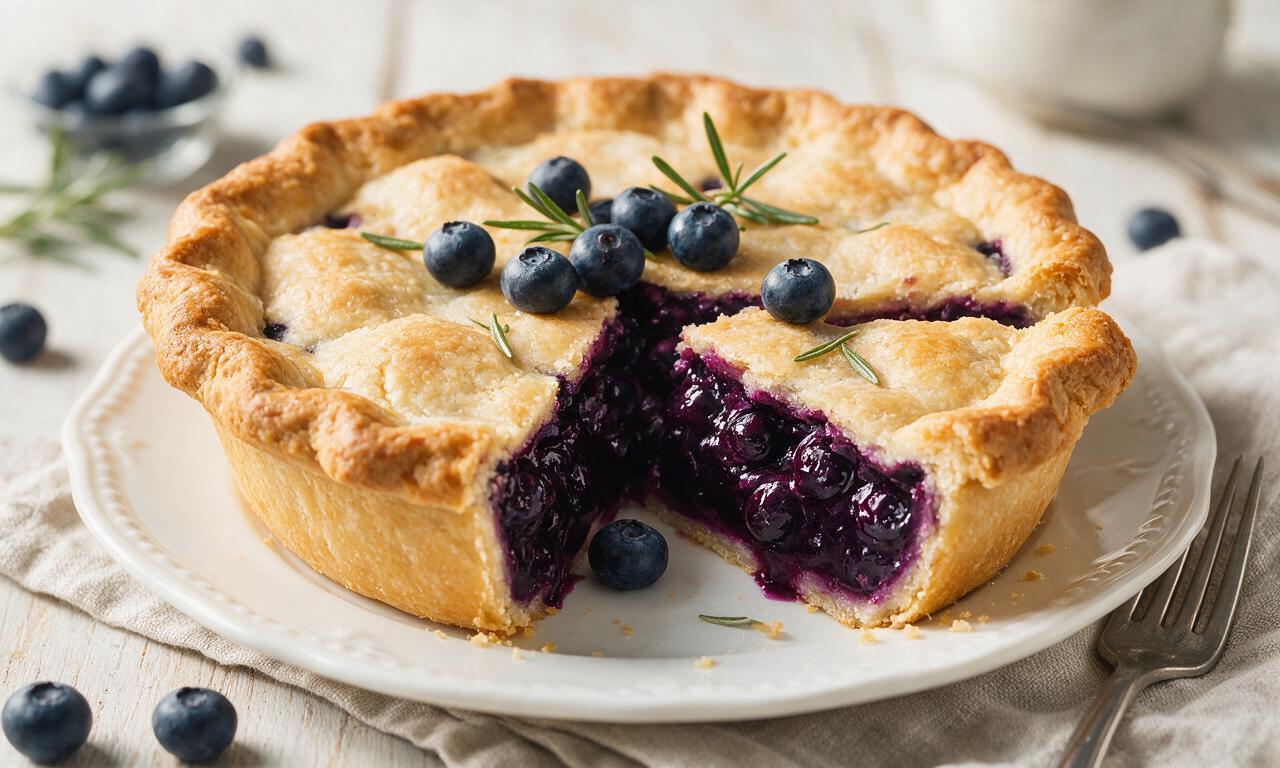 Blueberry Whiskey Pie