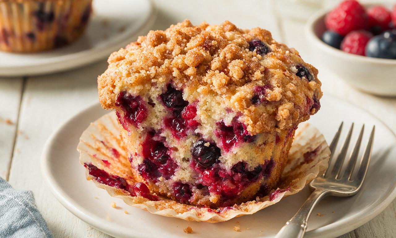 Mixed Berries Streusel Muffin
