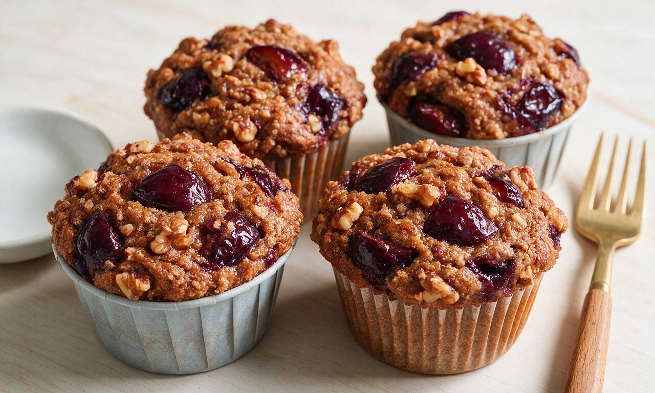 Plum Walnut Muffin