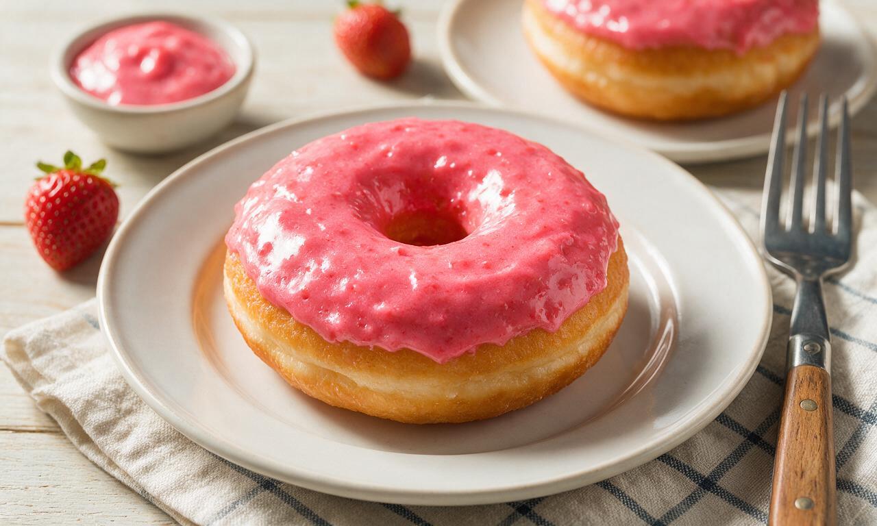 Strawberry Glazed Donuts