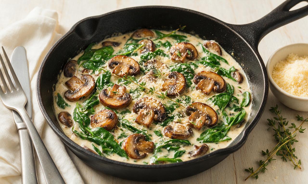 Mushroom Spinach Skillet