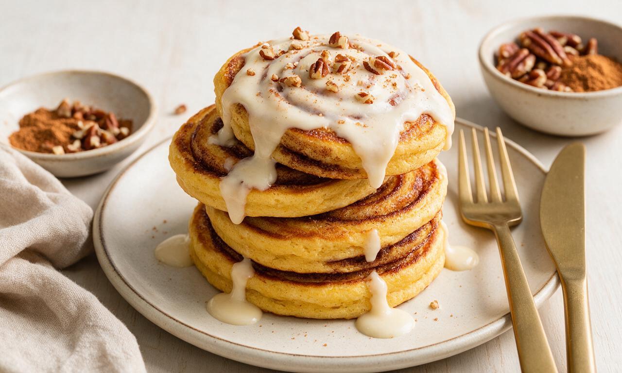 Cinnamon Roll Pancakes
