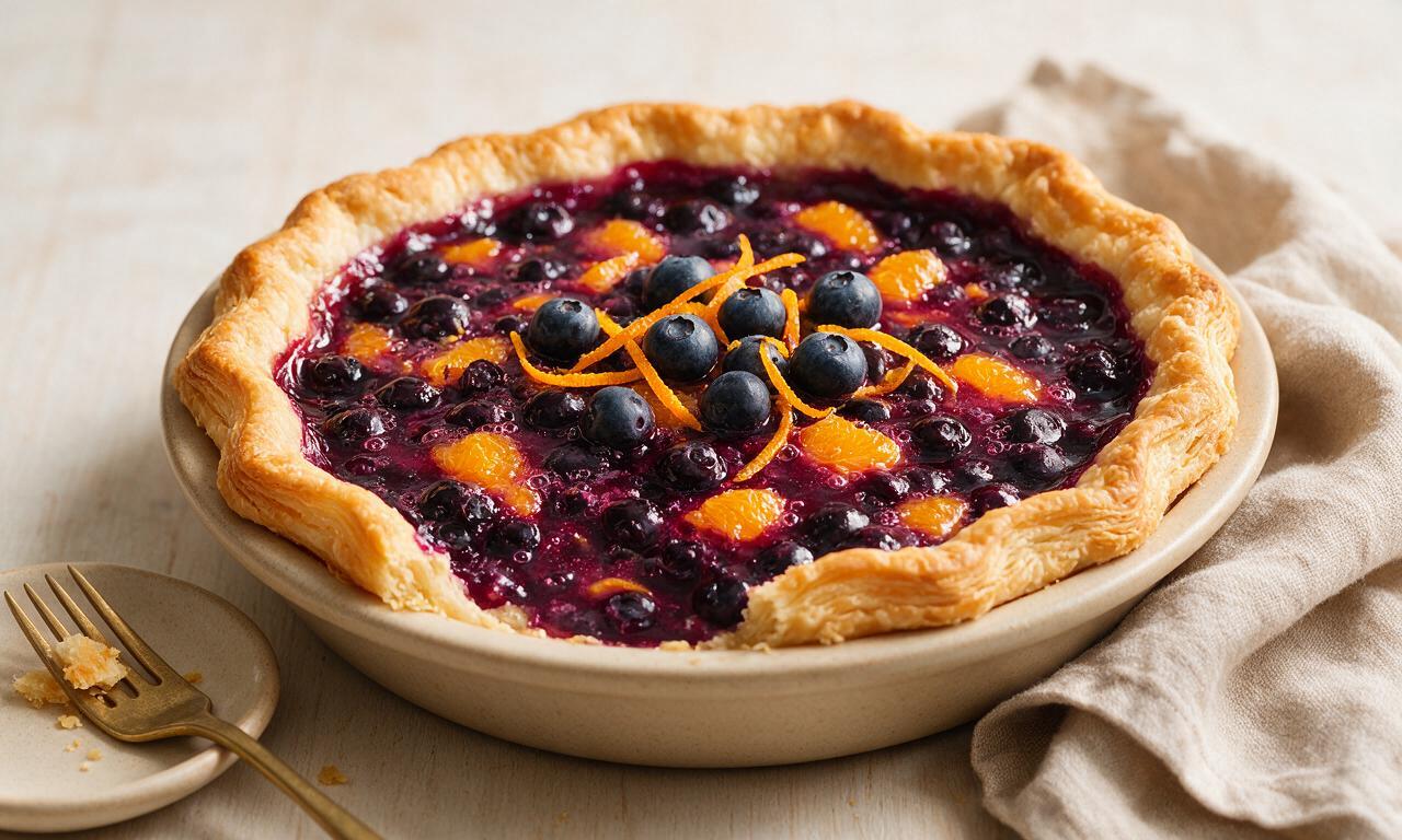 Blueberry Mimosa Pie