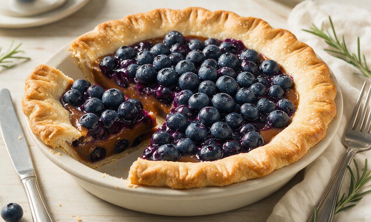 Blueberry Dulce de Leche Pie