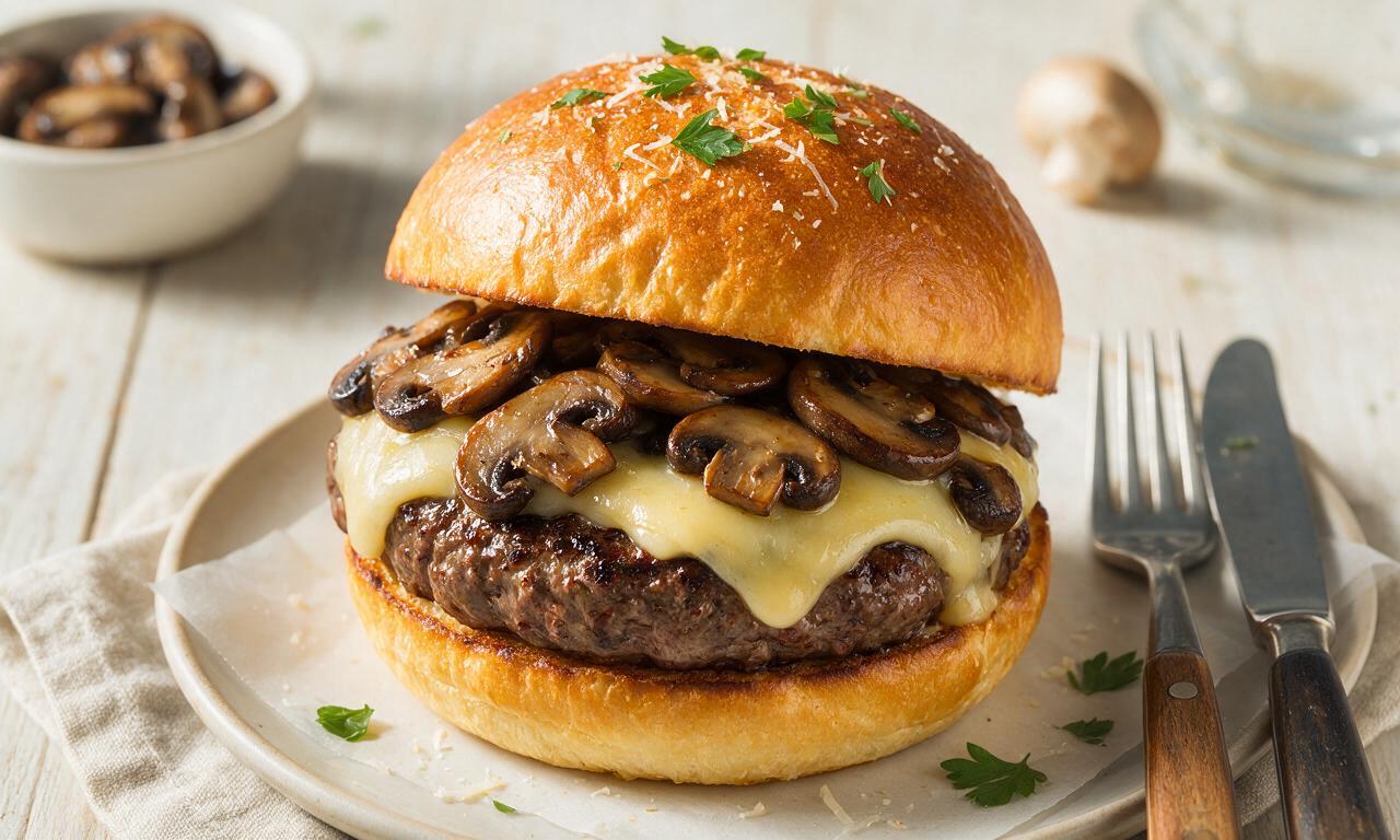Mushroom Swiss Burger