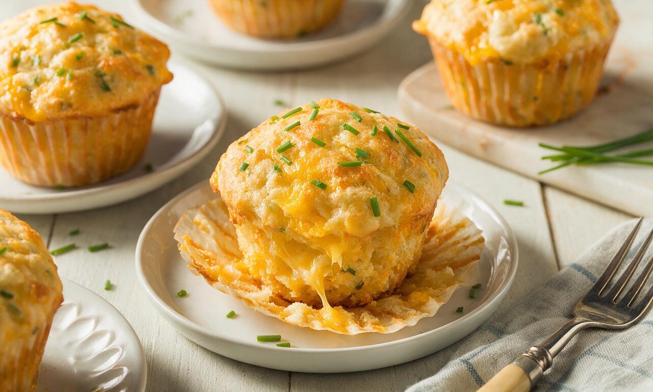 Cheddar and Chive Muffin
