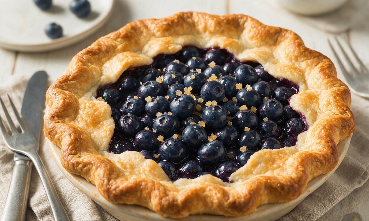 Ginger 'n' Spice Blueberry Pie