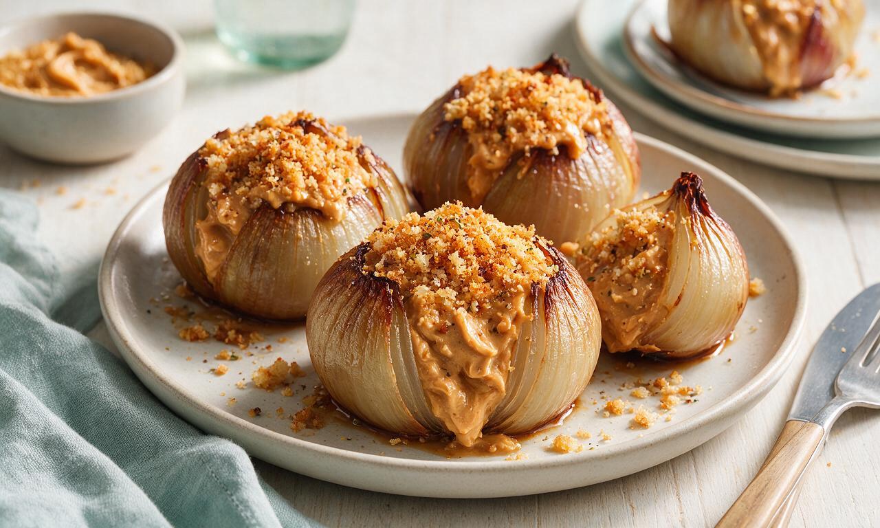 Peanut Butter Stuffed Onions