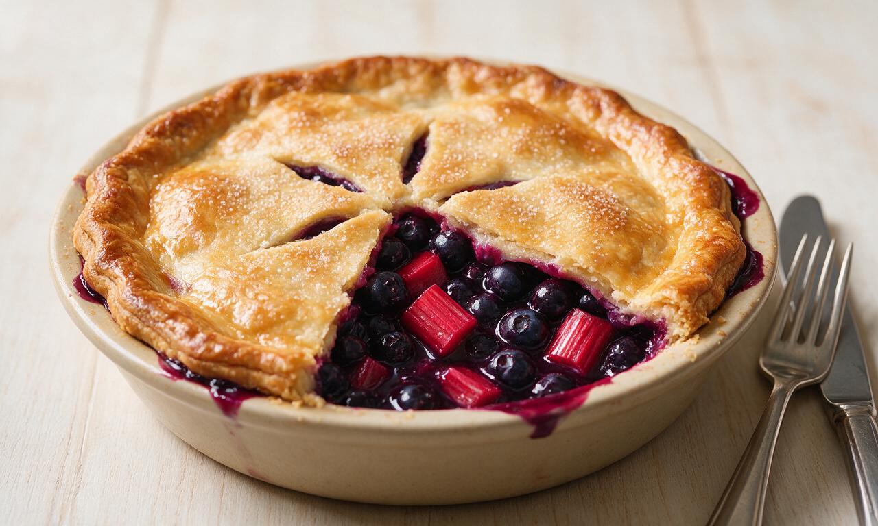 Blueberry Rhubarb Pie