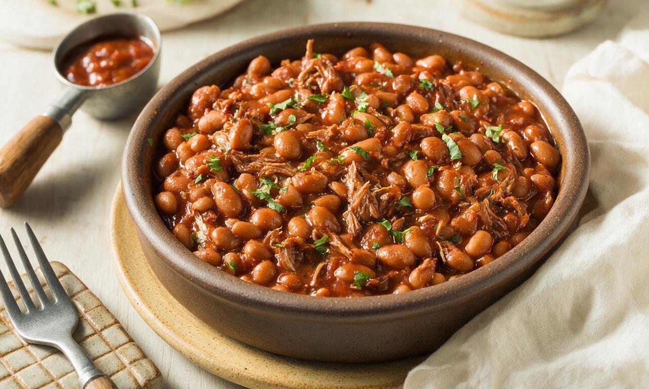 Smoked Beans with Brisket