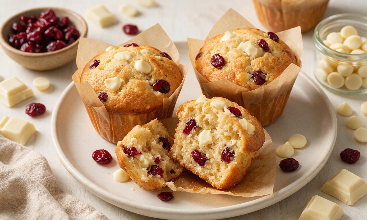 White Chocolate Cranberry Muffins