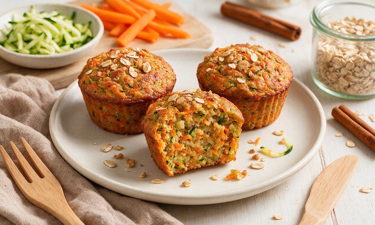 Low-Sugar Zucchini Carrot Muffin