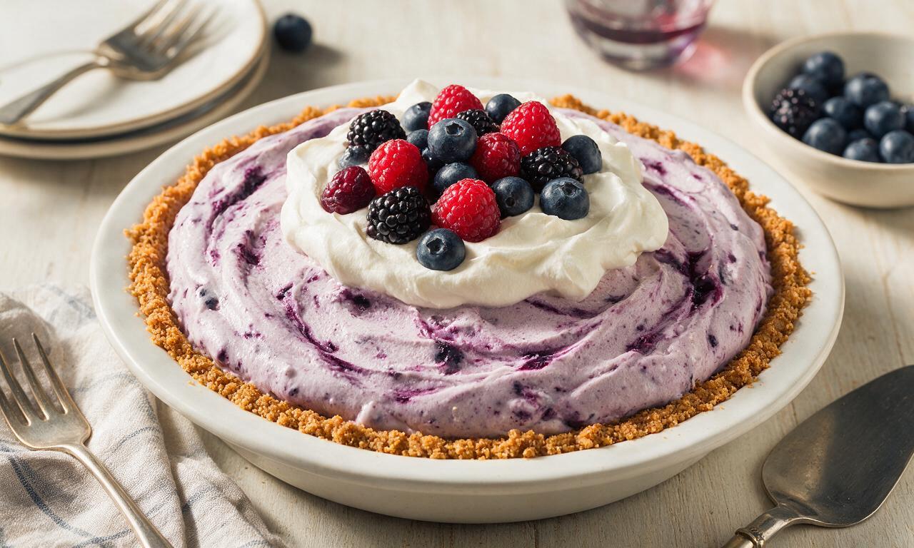 Blueberry Ice Cream Pie