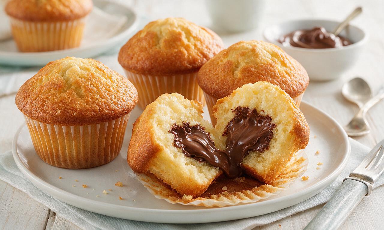 Nutella-Stuffed Muffin