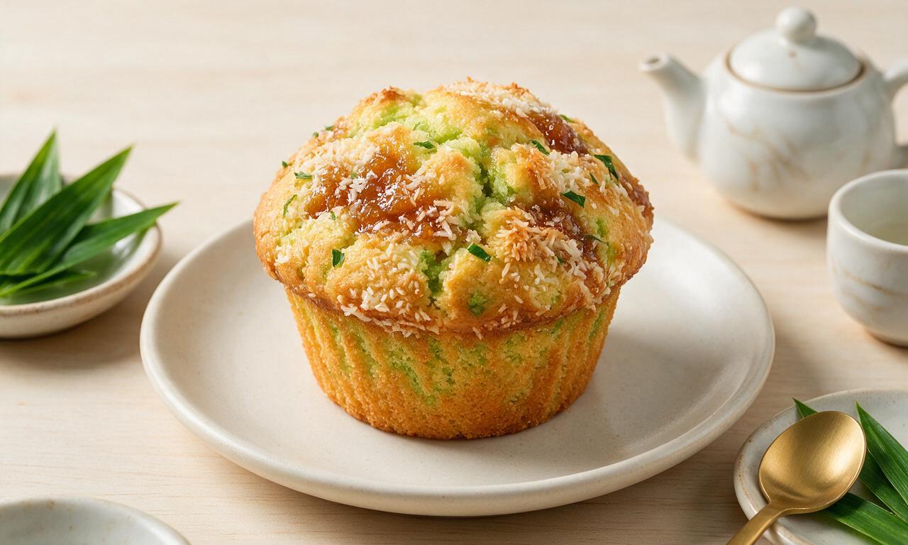 Pandan Coconut Kaya Muffin