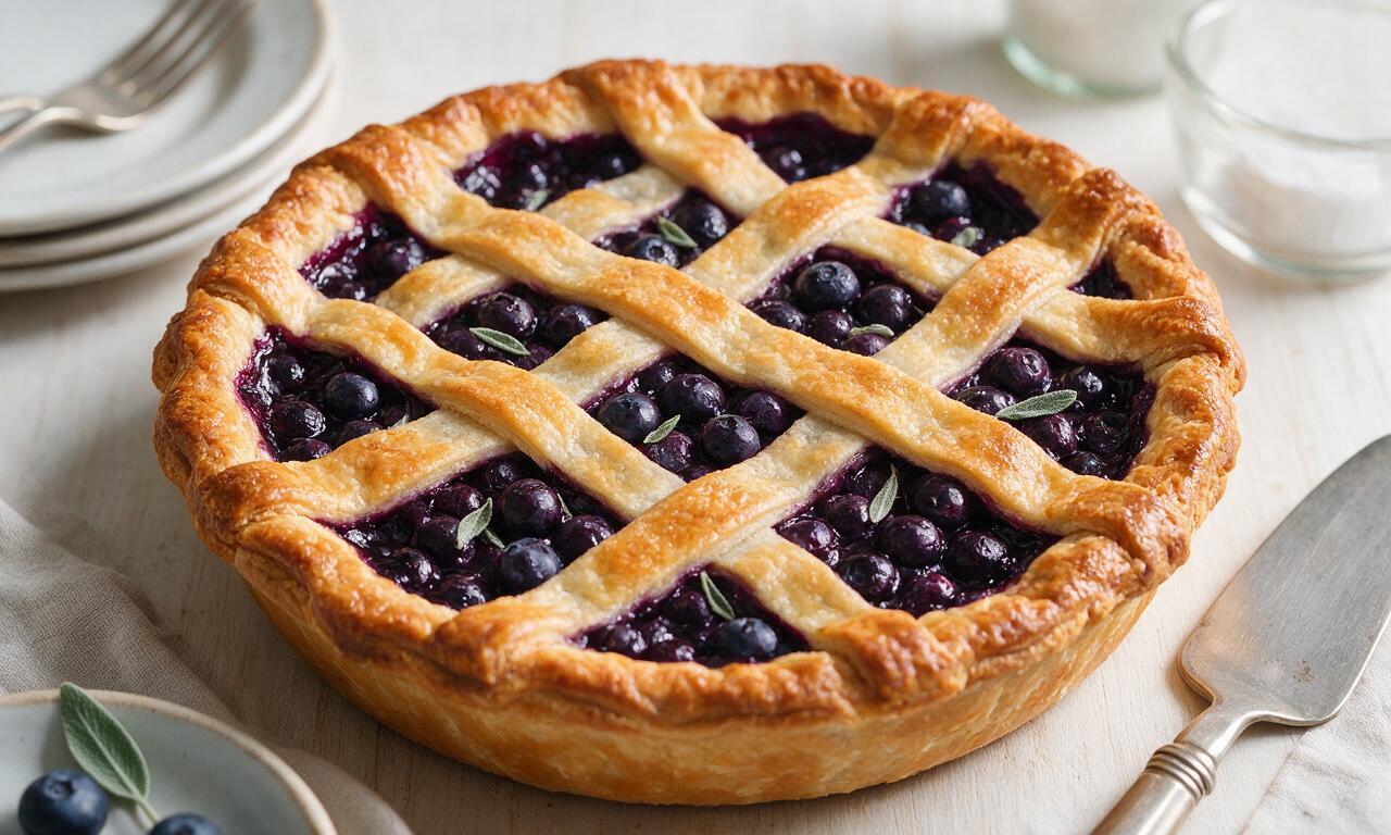 Blueberry Sage Pie