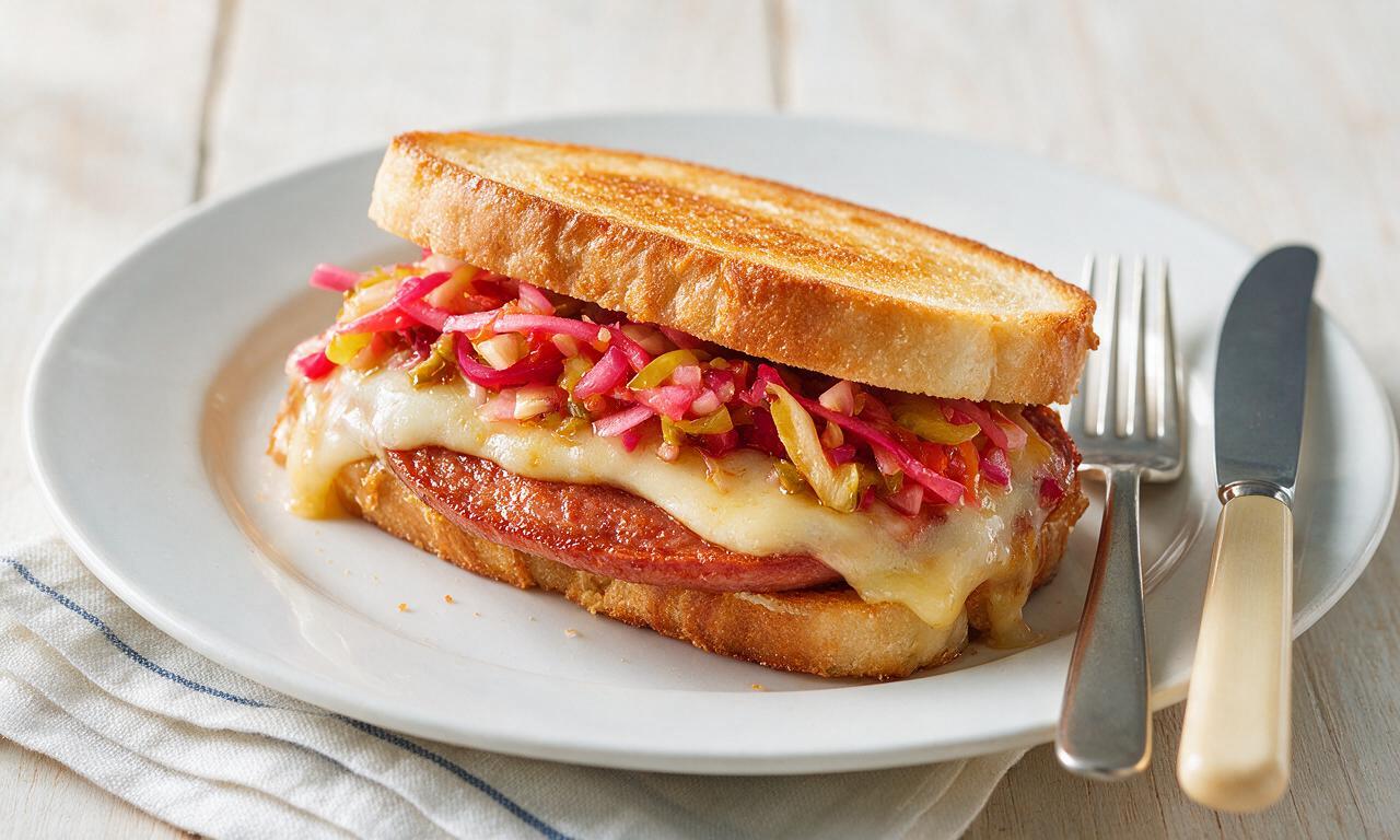 Fried Bologna Sandwich