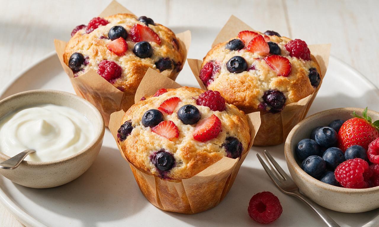 Greek Yogurt Berry Muffin