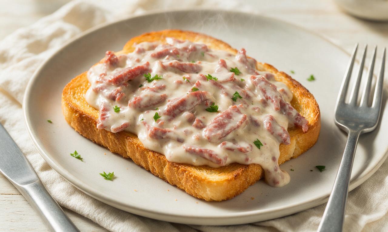 Cream Chipped Beef on Toast