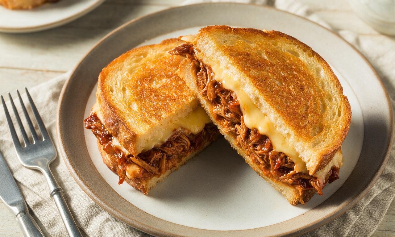Pulled Pork Grilled Cheese