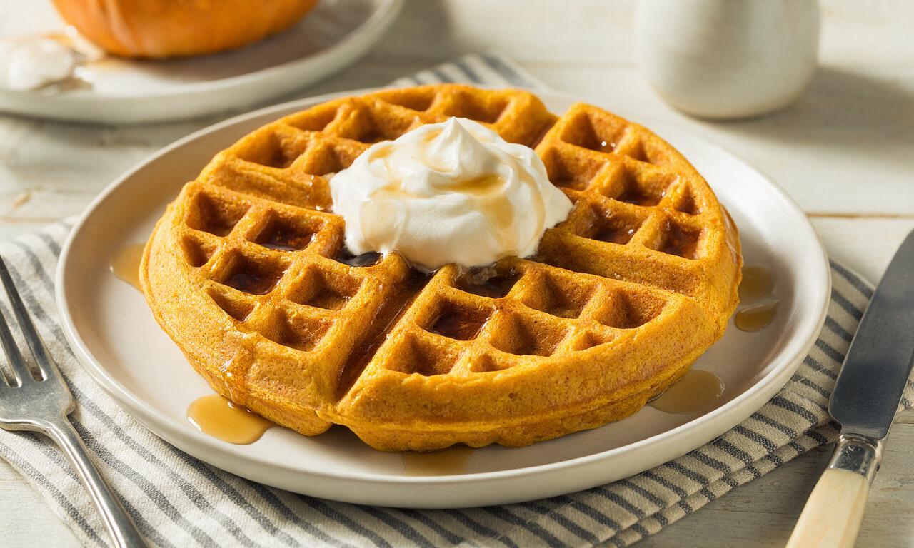 Pumpkin Spice Waffles