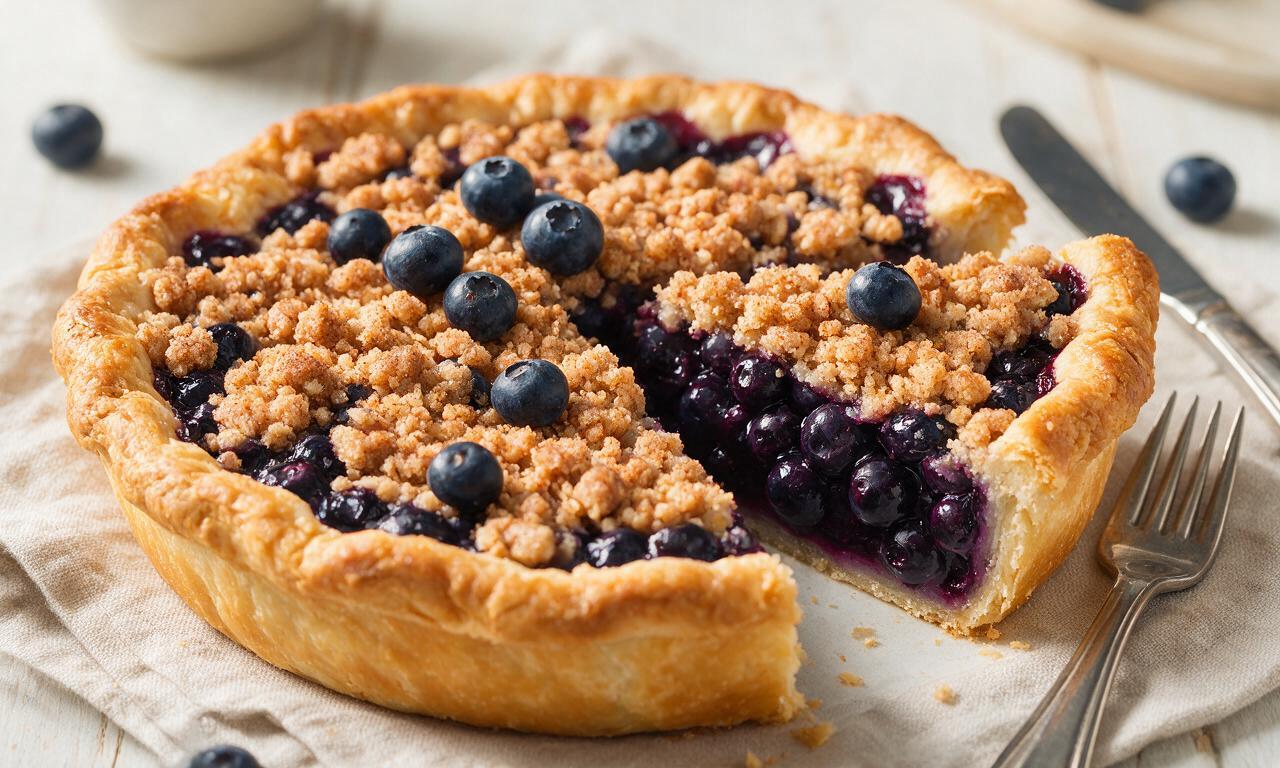 Blueberry Streusel Pie