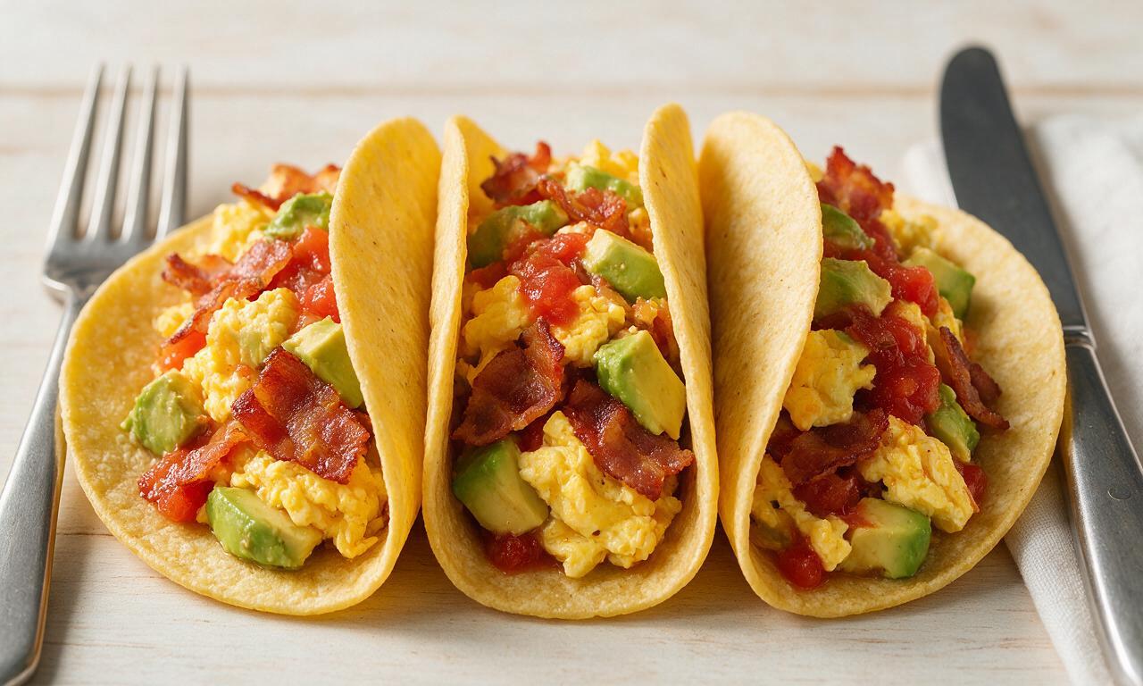 Loaded Tex-Mex Breakfast Tacos
