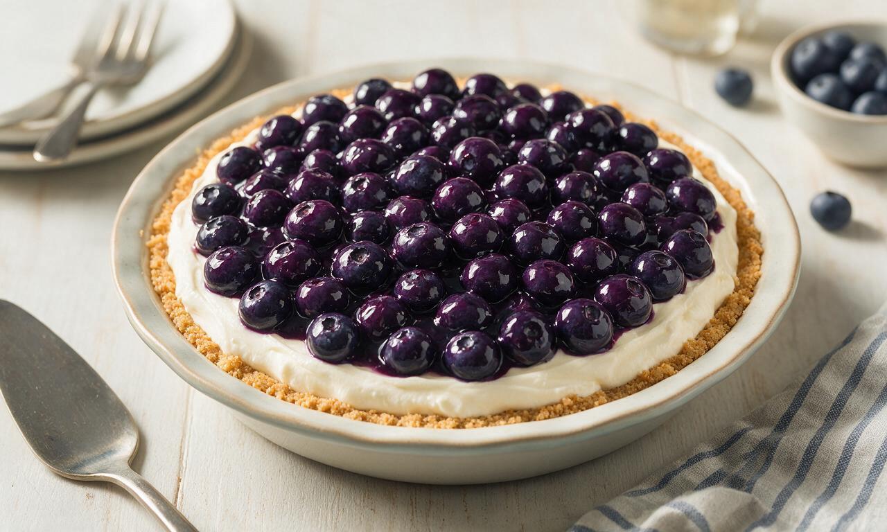No-Bake Blueberry Pie