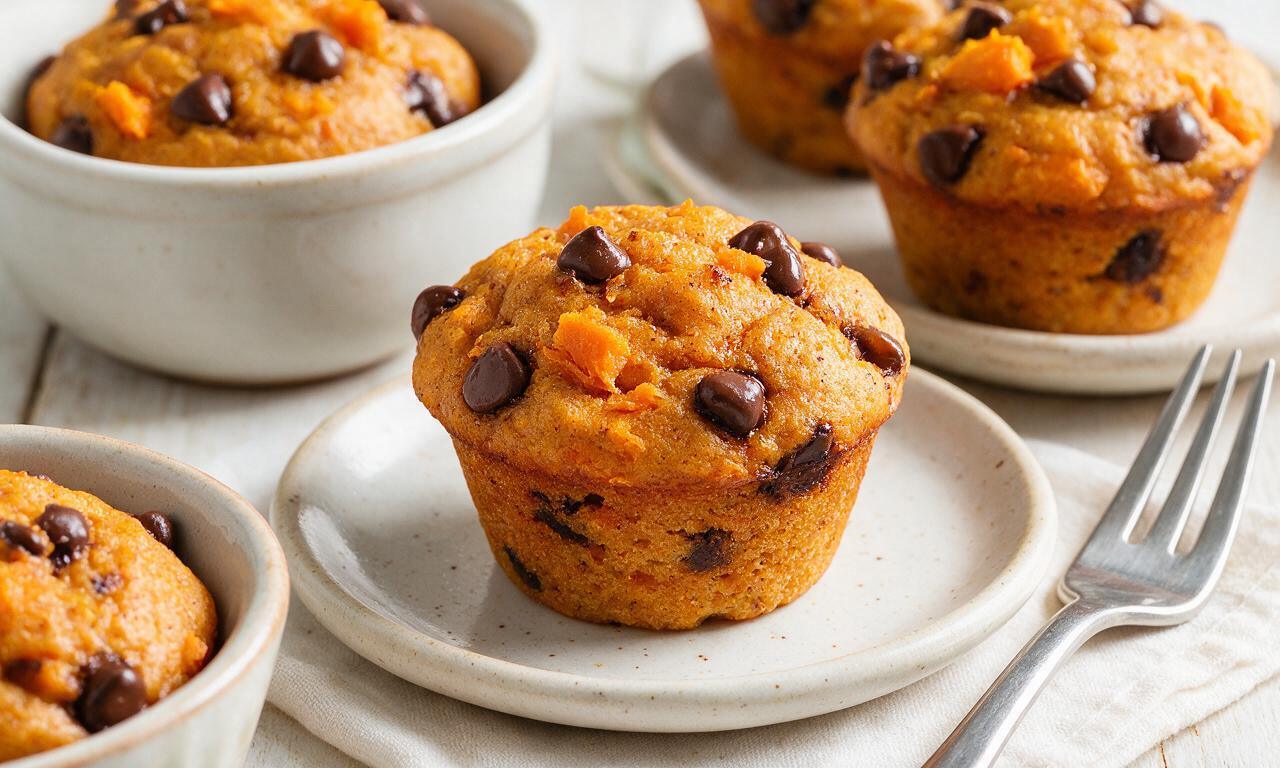 Mini Sweet Potato Chocolate Chip Muffin